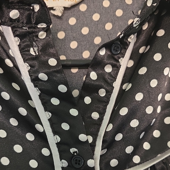 Toi et Moi Black and White Polka Dot Blouse - Picture 4 of 6